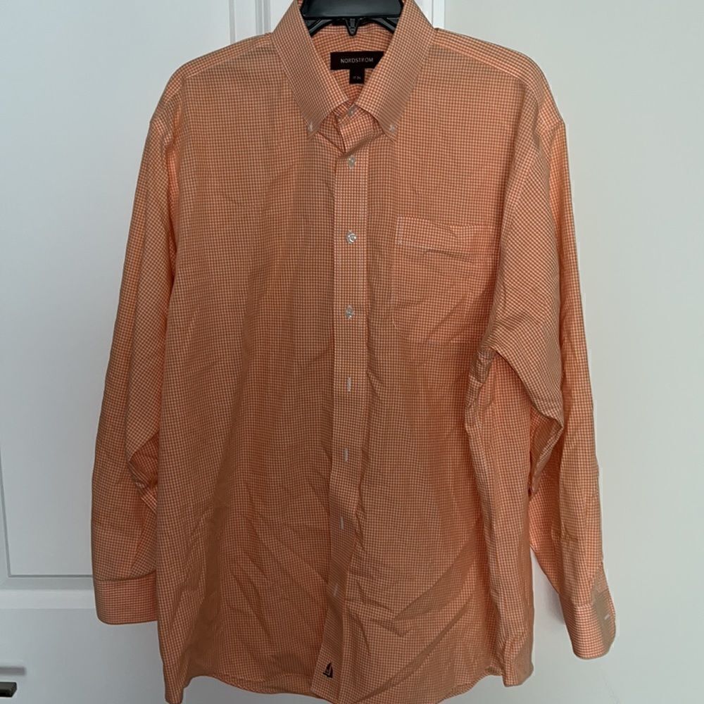 Tennessee Volunteers Gingham Orange Nordstrom wrinkle free smartcare dress shirt